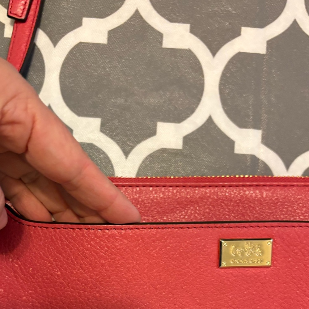 Coach Madison leather East West swingpack pink crossbody Loganberry bag Purse - Picture 4 of 8